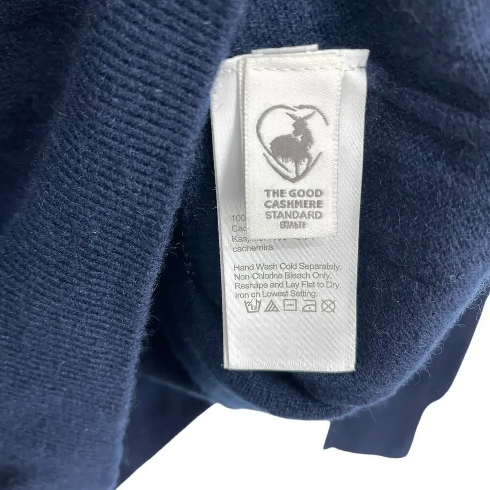 J.Crew Mens Tall cashmere crewneck sweater Navy Size Medium Tall NWOT Old Money